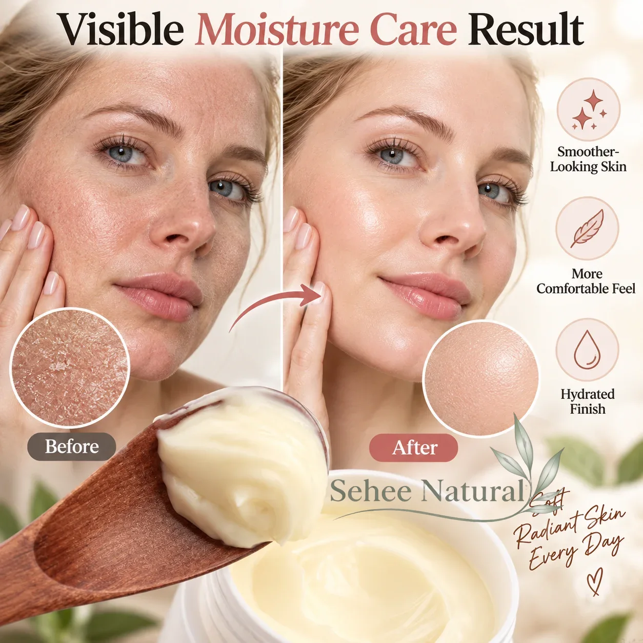 Ceramide Moisturizer - セラミド配合のスキンバリアケアクリーム。美容サロン向け。1000g。敏感肌用の保湿フェイスクリーム。