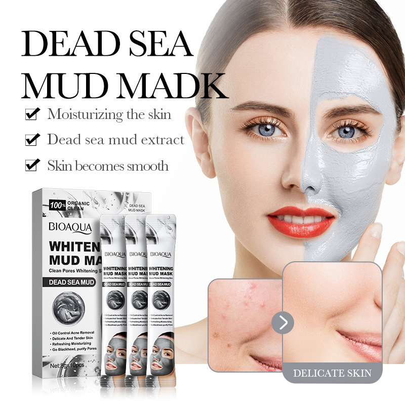 Mud Mask Kaolin - ニキビを和らげるフェイスマスク,10個,保湿,美白,毛穴引き締め,にきび用,韓国のスキンケア製品