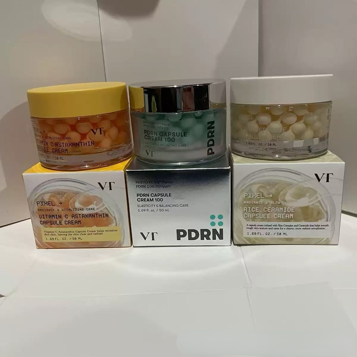 Ceramide Moisturizer - VT 100,000ppm PDRNカプセルクリーム、米セラミド＆ビタミンCアスタキサンチンクリーム、肌バリアケア、ふっくら、均一なトーン、なめらか肌用