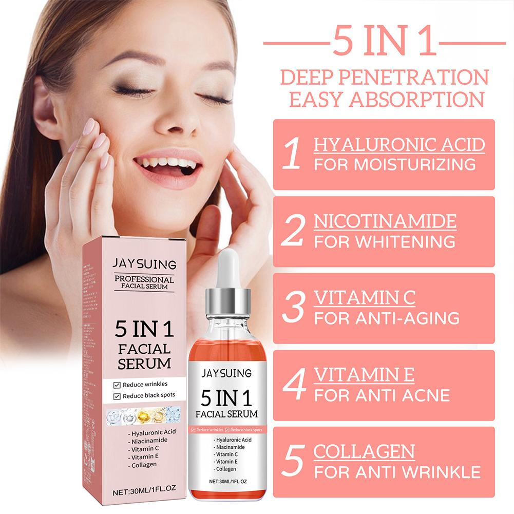 5 in 1 ビタミンC＆ヒアルロン酸フェイスセラム、引き締 - Skincare Niacinamide のレビューと価格