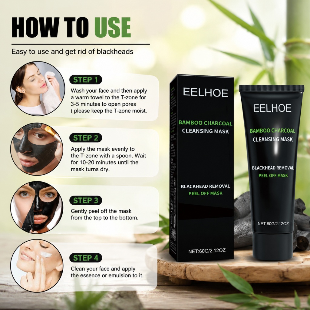 60g ブラックヘッドリムーバー バンブーチャコールピールオ - Mud Mask Kaolin のレビューと価格