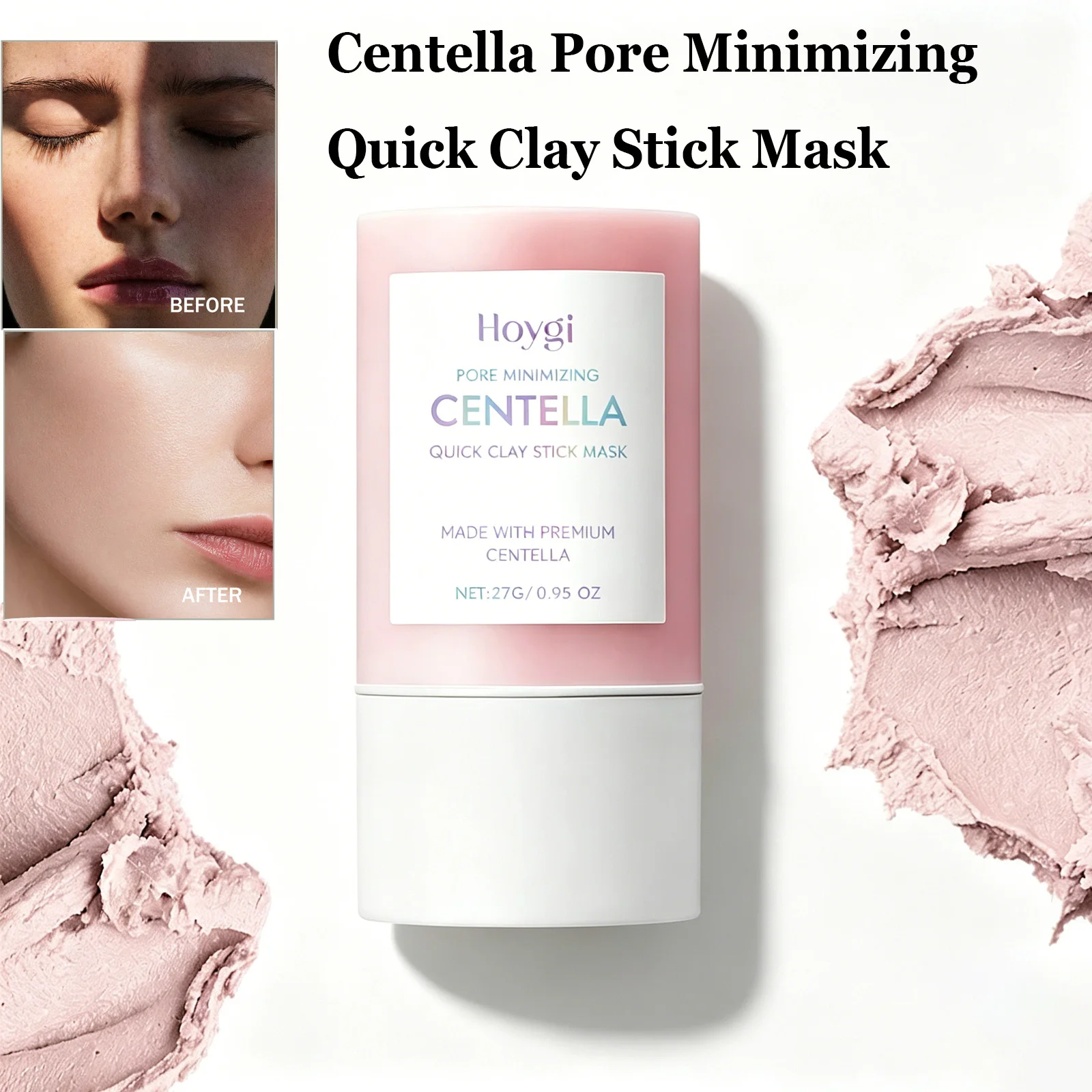 センテラクレイ配合のスティック状フェイスマスク。洗顔、毛穴の - Mud Mask Kaolin のレビューと価格