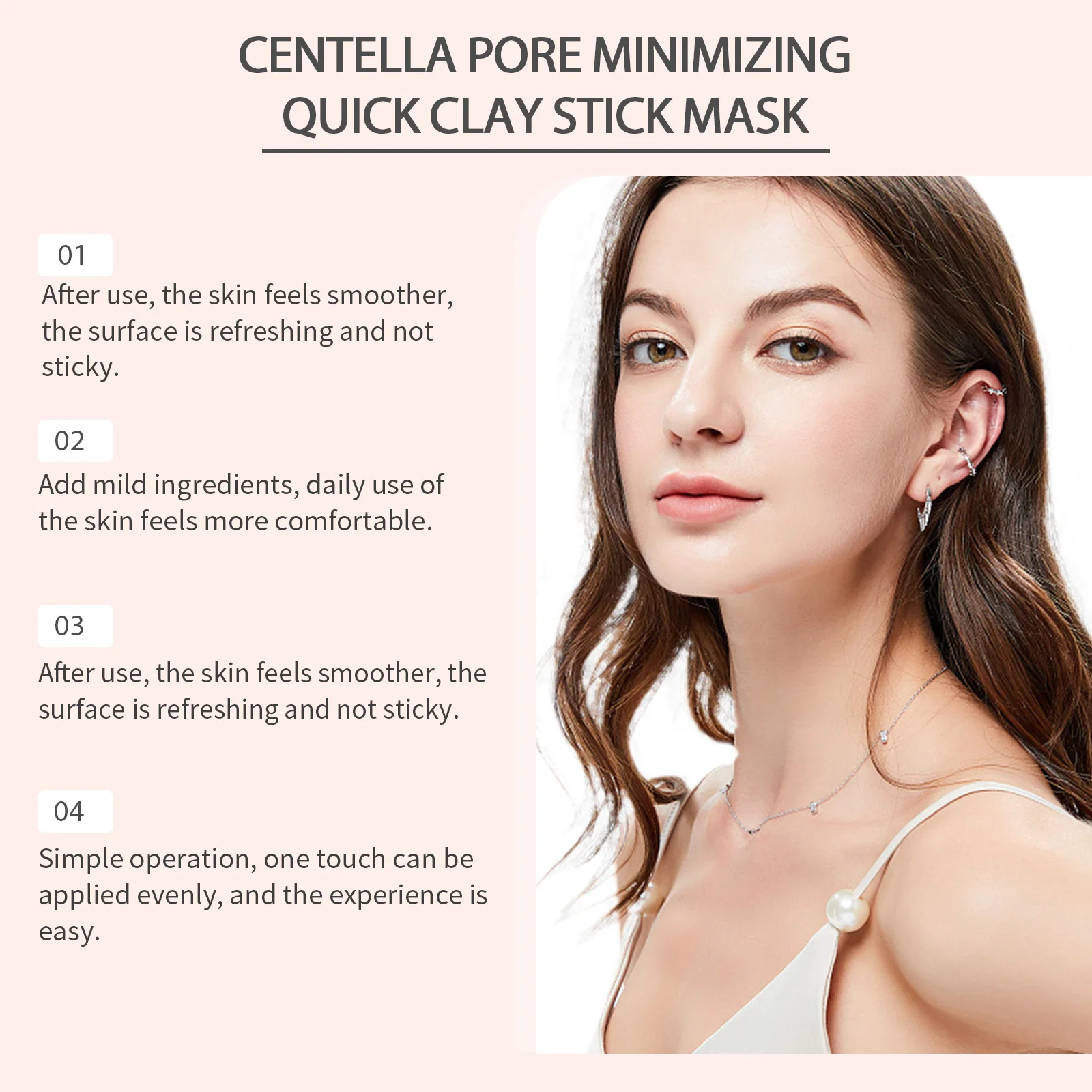 センテラクレイ配合のスティック状フェイスマスク。洗顔、毛穴の - Mud Mask Kaolin のレビューと価格