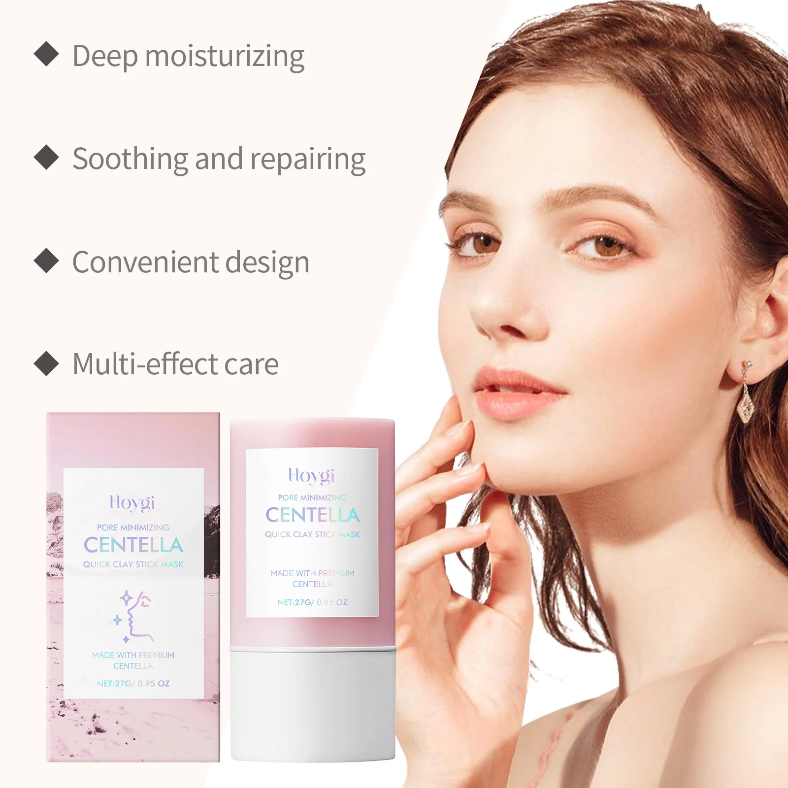 センテラクレイ配合のスティック状フェイスマスク。洗顔、毛穴の - Mud Mask Kaolin のレビューと価格