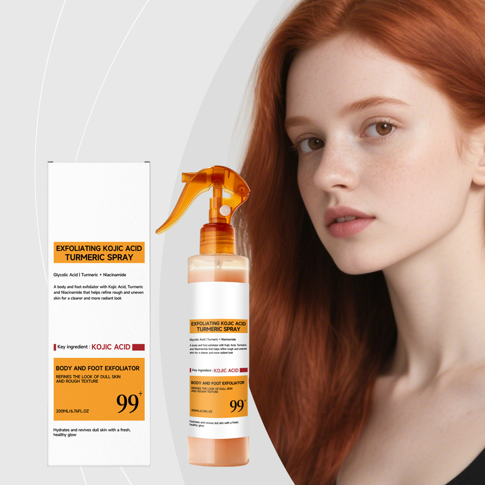 コウジ酸ターメリックケアスプレー 優しい角質除去 死んだ皮膚 - Skincare Niacinamide のレビューと価格
