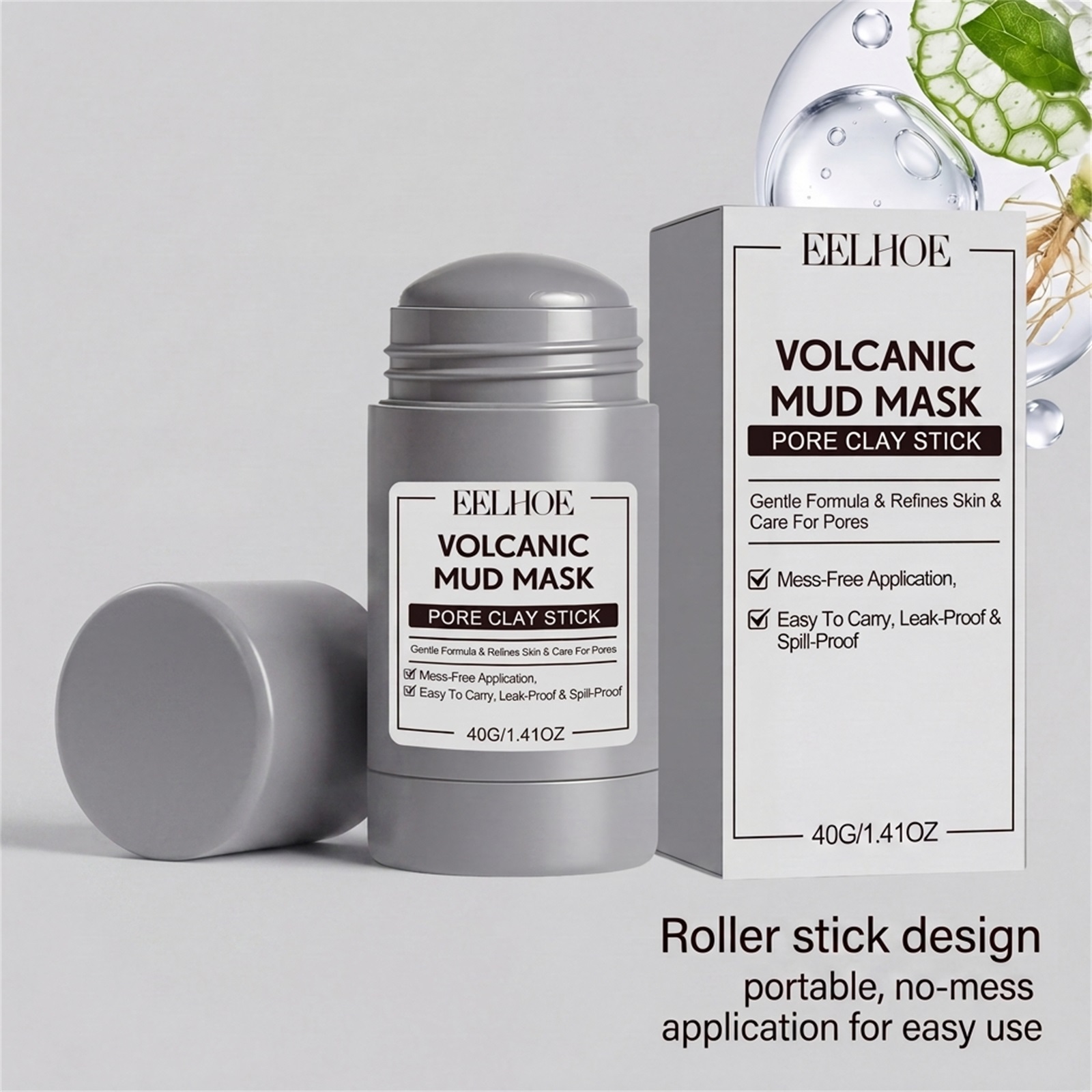 火山泥マスクスティック 毛穴の奥まで洗浄 黒ずみを軽減 肌を - Mud Mask Kaolin のレビューと価格